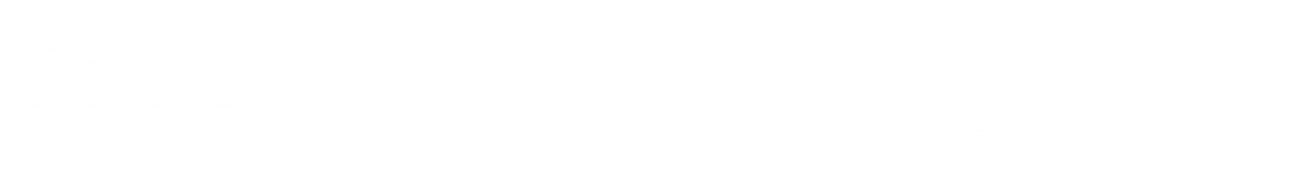 The Kennedy Creek Villas at is written in large white letters on a black background.